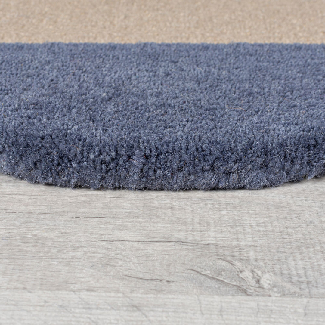Wollteppich Handgetuftet mit Jakobsmuschel-Rahmen Design_Läufer_