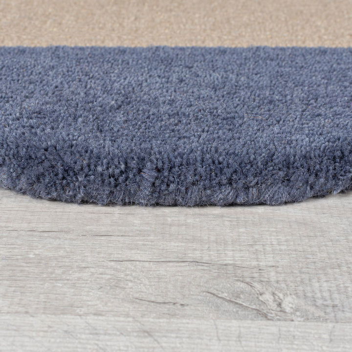 Wollteppich Handgetuftet mit Jakobsmuschel-Rahmen Design_Läufer_