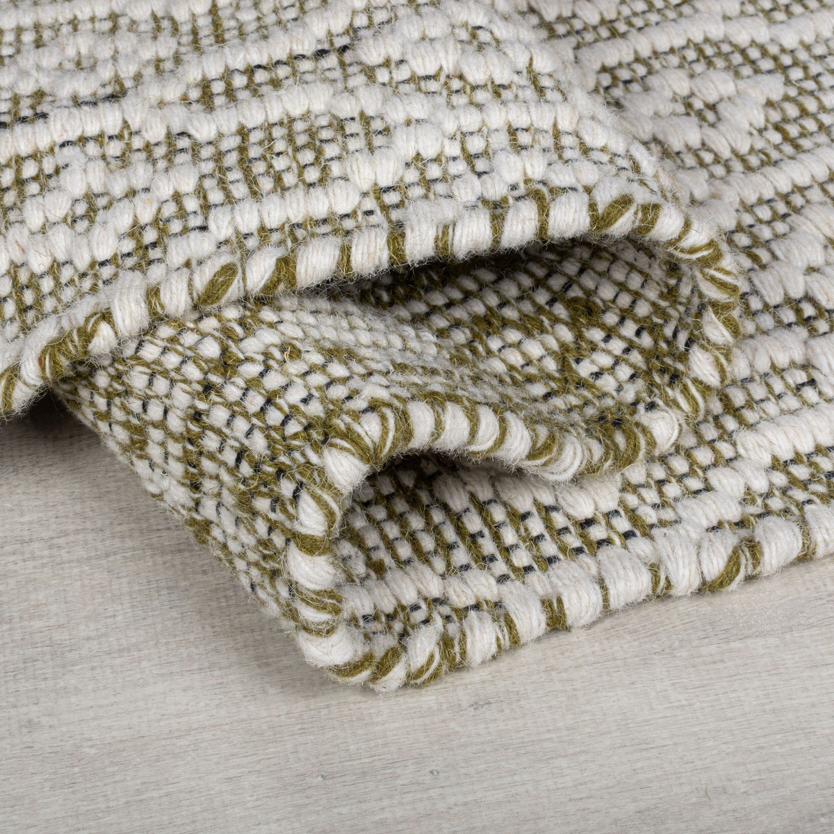 Teppich Wolle Kurzflor Diamant Muster - Wohnzimmer_Rechteckig_