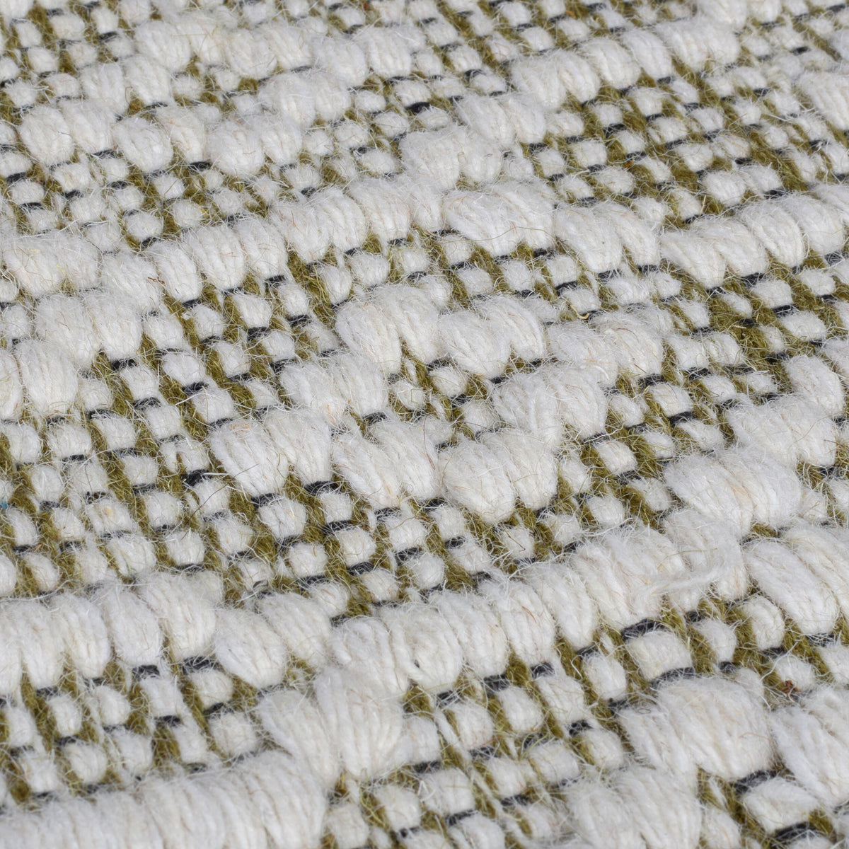 Teppich Wolle Kurzflor Diamant Muster - Wohnzimmer_Hellgrün_Rechteckig_