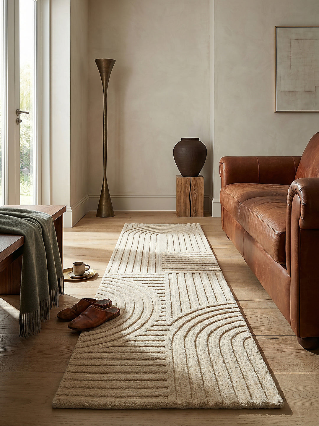 Teppich Beige Textur Nahaufnahme_
