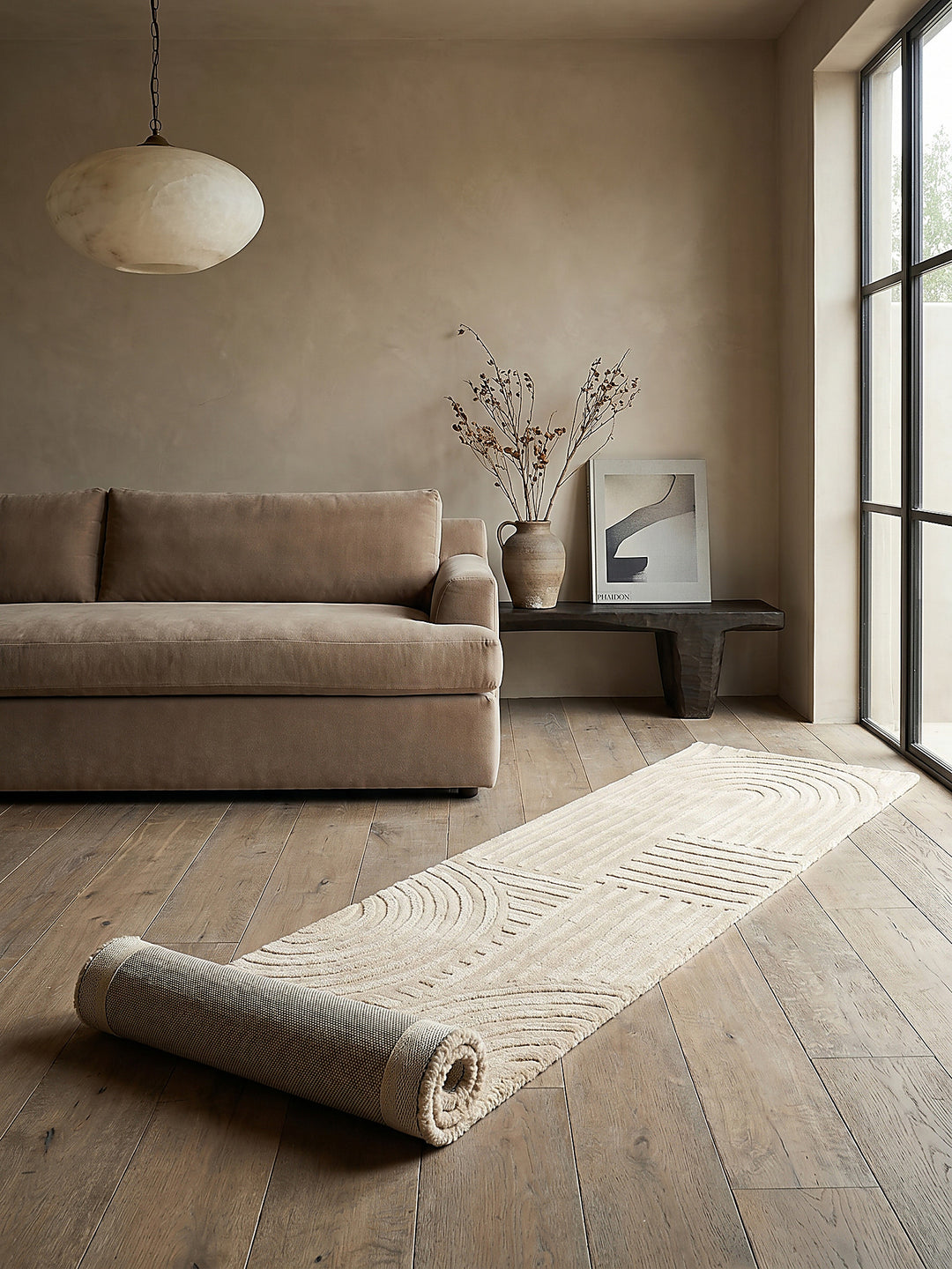 Teppich Beige Läufer Editorial Styling_