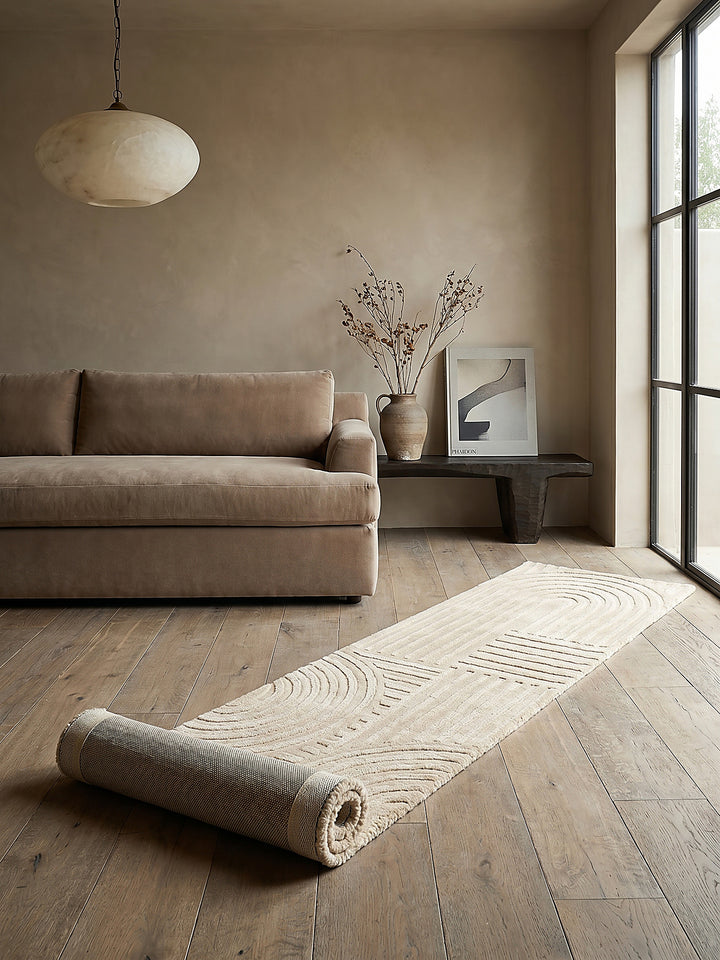 Teppich Beige Läufer Editorial Styling_