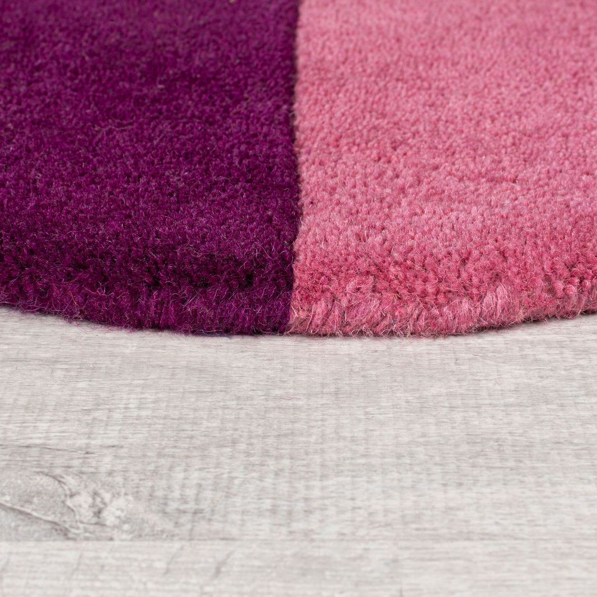 Wollteppich Kurzflor Bunt Retro Design  - Handgetuftet Geometrisches Scallop Muster Rechteckig