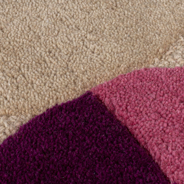 Wollteppich Scallop Muster - Geometrisch - Wohnzimmer_Multicolor-Beige_Rechteckig_