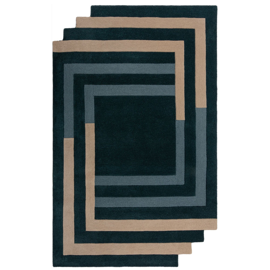 Wollteppich Labyrinth Muster - Geometrisch - Wohnzimmer_Shaped_