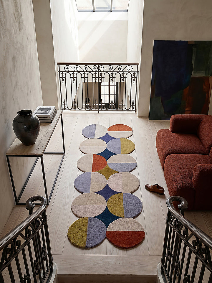 Teppich Multicolor Läufer Musteransicht von oben Designkollektion_
