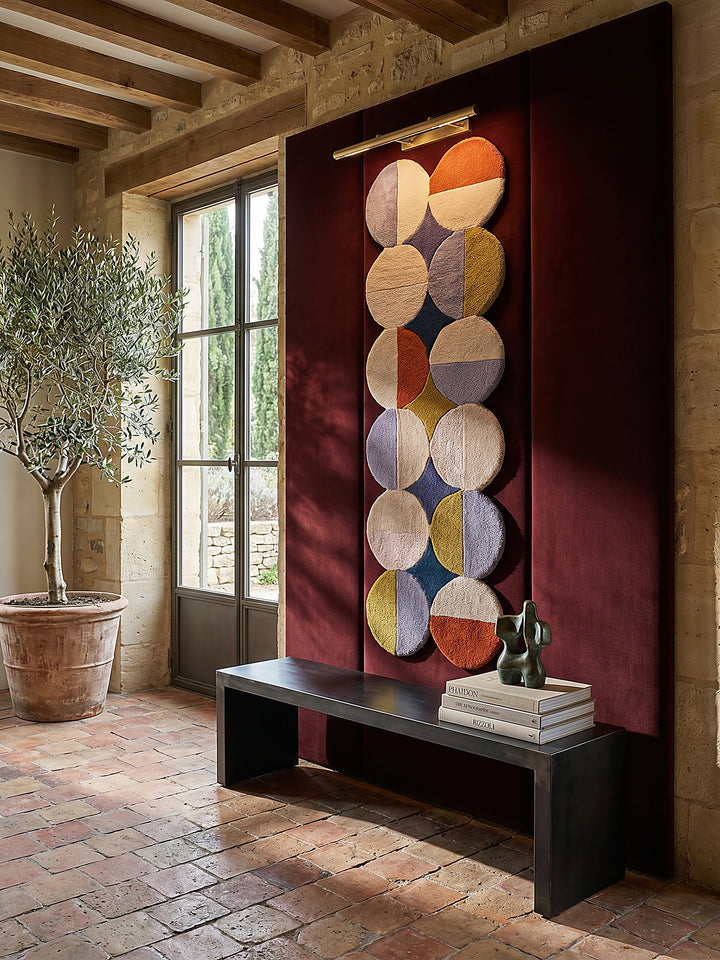 Teppich Multicolor Läufer als Wandteppich Wanddekoration Textilkunst Interior Design_
