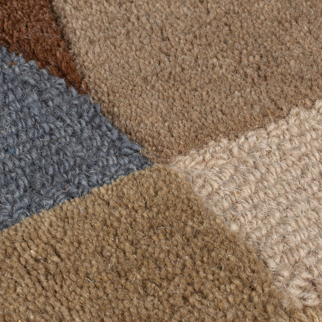 Wollteppich Kreis Wellenform - Wohnzimmer Beige-Braun Läufer