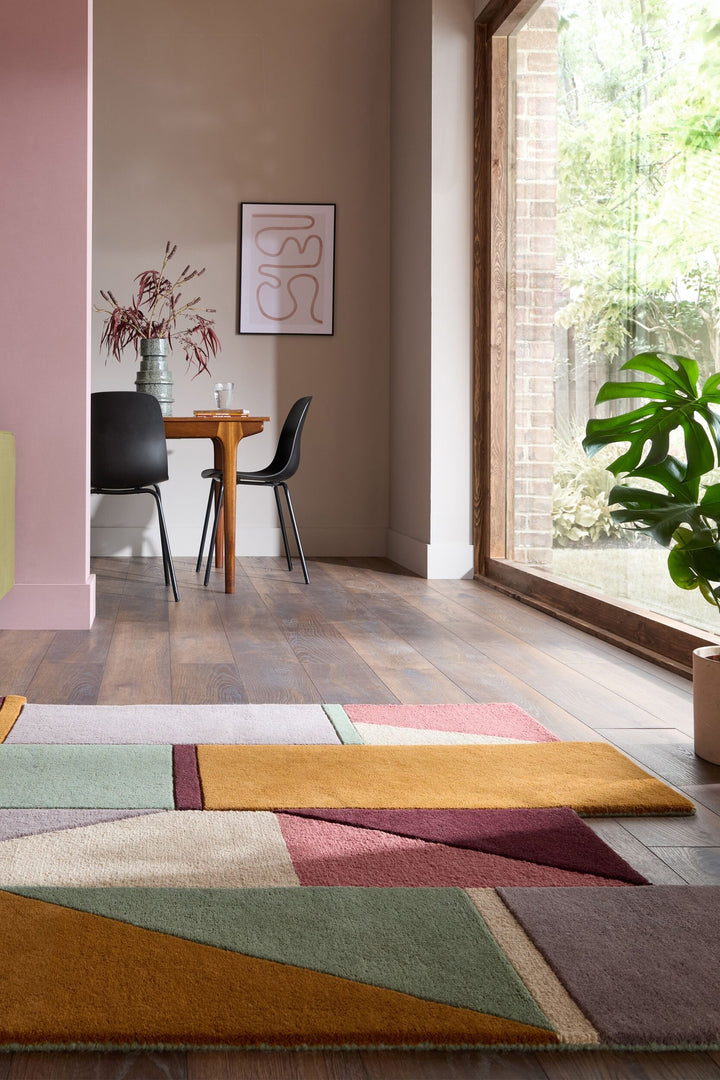Teppich Pastel/Multi rechteckig Wool Wohnzimmer Schlafzimmer Flur HALLEIN_