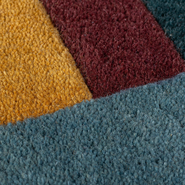 Wollteppich Shuffle Muster - Abstrakt - Wohnzimmer_Multicolor_Shaped_