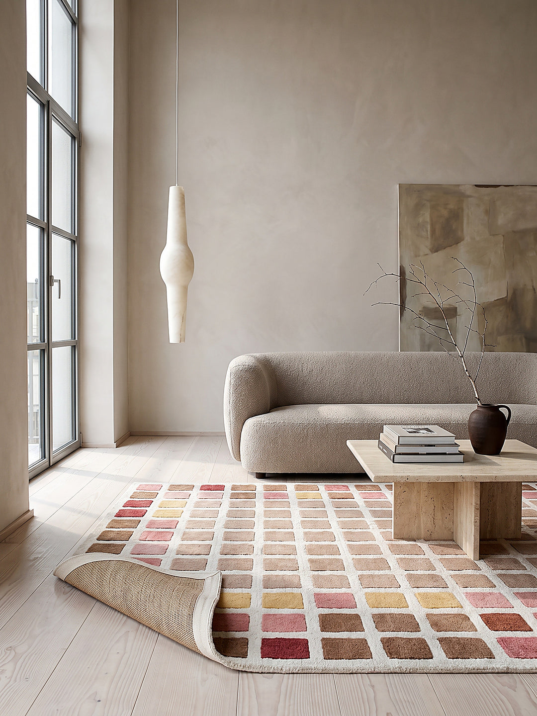 Teppich Rosa rechteckig Editorial Styling_