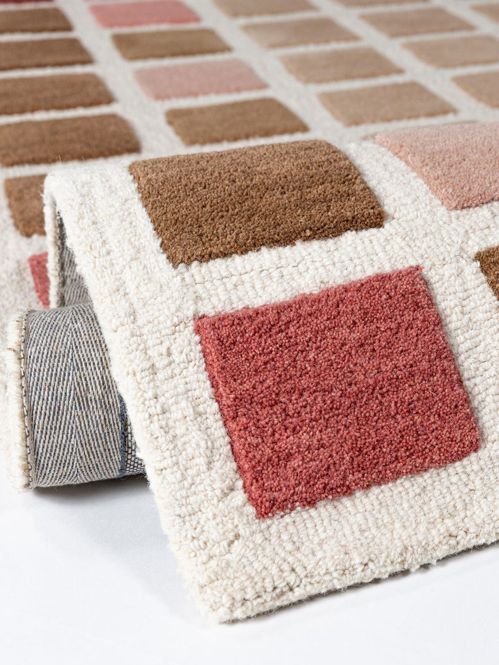 Teppich Rosa rechteckig Wool Einrichtung Wohnidee Bodenbelag HAMPS_