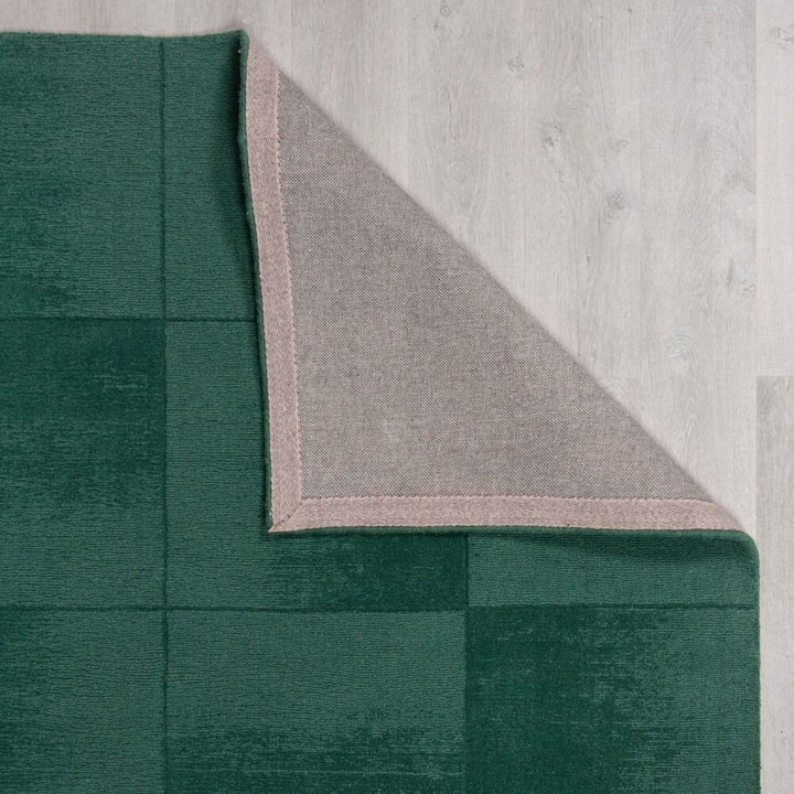 Wollteppich Karo-Design - handgeschnitzt SID_Rechteckig_