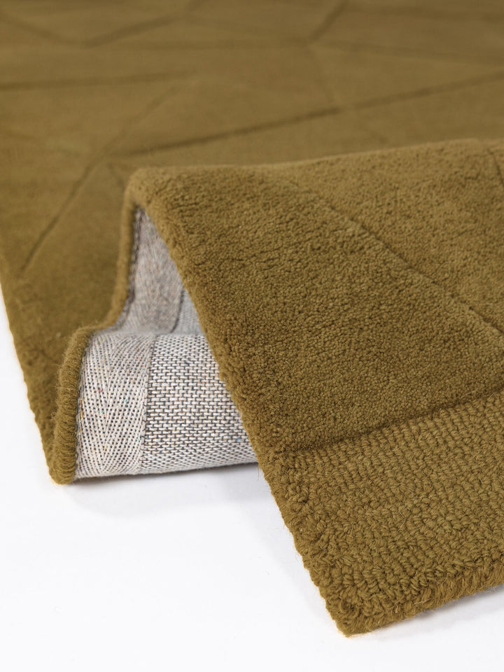 Teppich Ocker rechteckig WOOL Einrichtung Wohnidee Bodenbelag DEBEN_