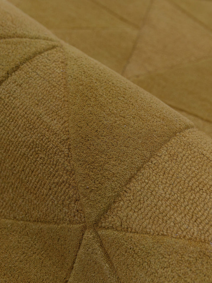 Teppich Ocker rechteckig WOOL Raumgestaltung Inneneinrichtung DEBEN_