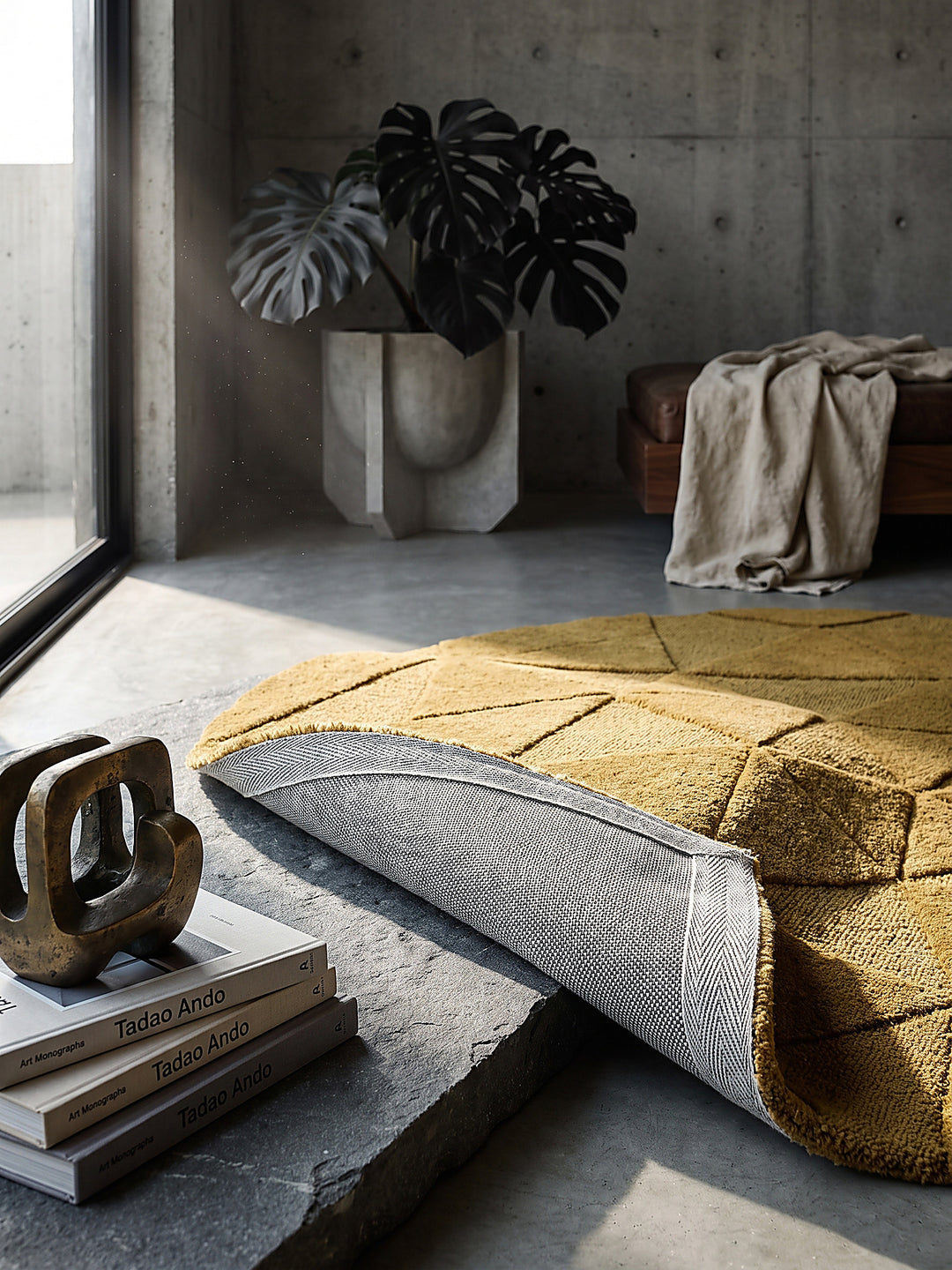 Teppich Ocker rund Editorial Styling_