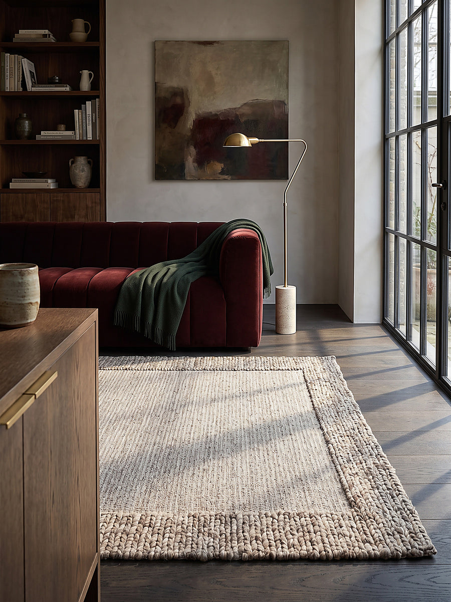 Teppich Beige-Braun Textur Nahaufnahme_