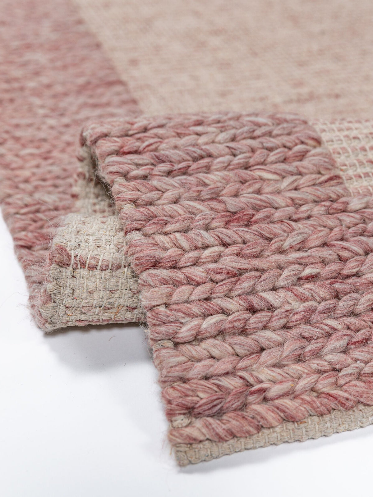 Teppich Beerenrot rechteckig Polyester Einrichtung Wohnidee Bodenbelag CALDER_