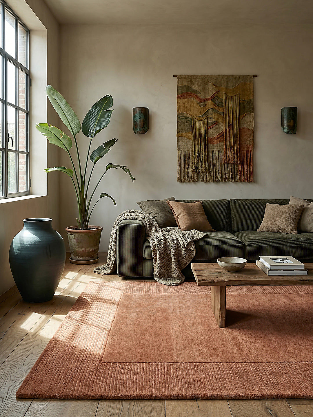 Teppich Orange rechteckig Musteransicht von oben Designkollektion_