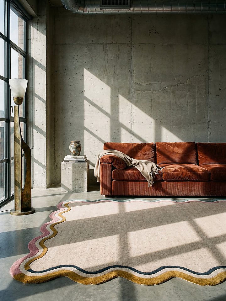 Teppich Natur rechteckig im modernen Wohnzimmer Einrichtungsidee WINCH_