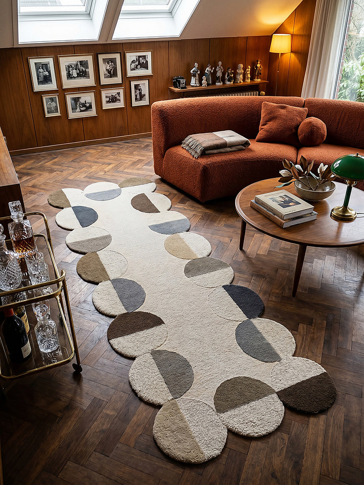 Teppich Erdtöne Läufer Musteransicht von oben Designkollektion_