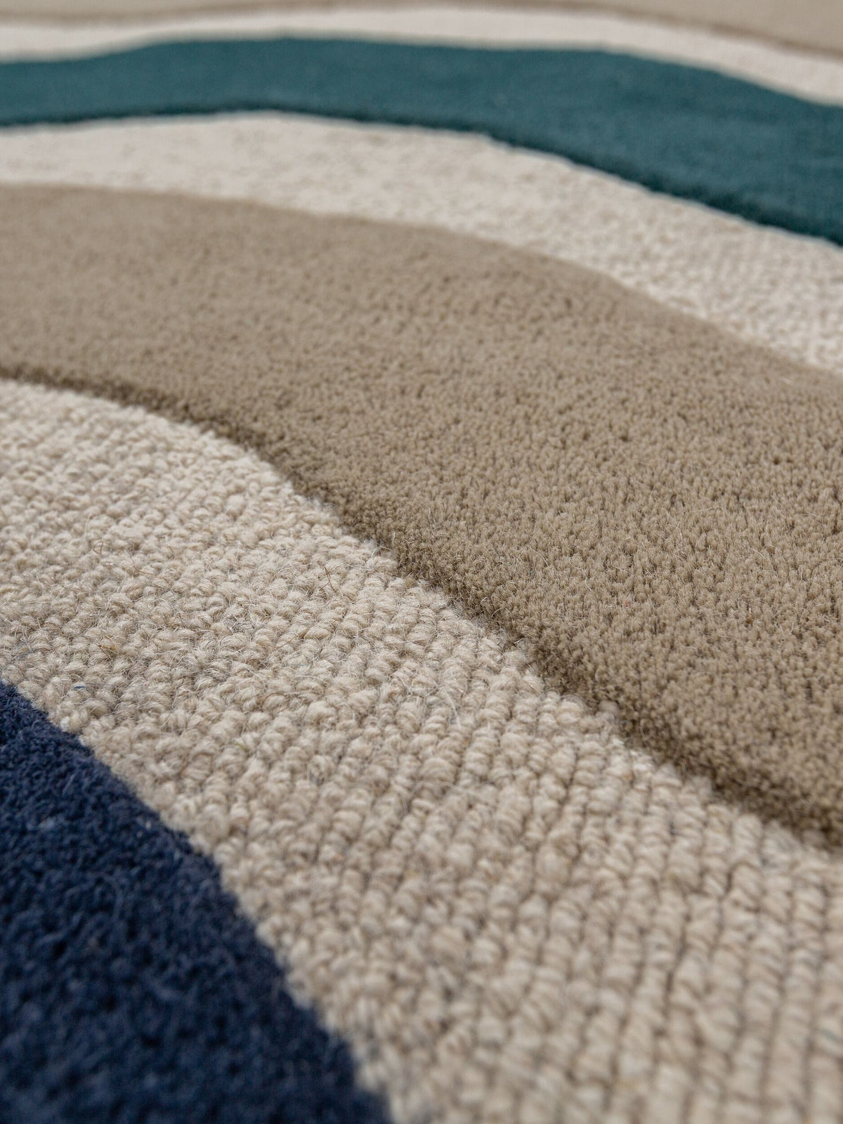 Teppich Natur-Blau rechteckig WOOL Raumgestaltung Inneneinrichtung MONNOW_