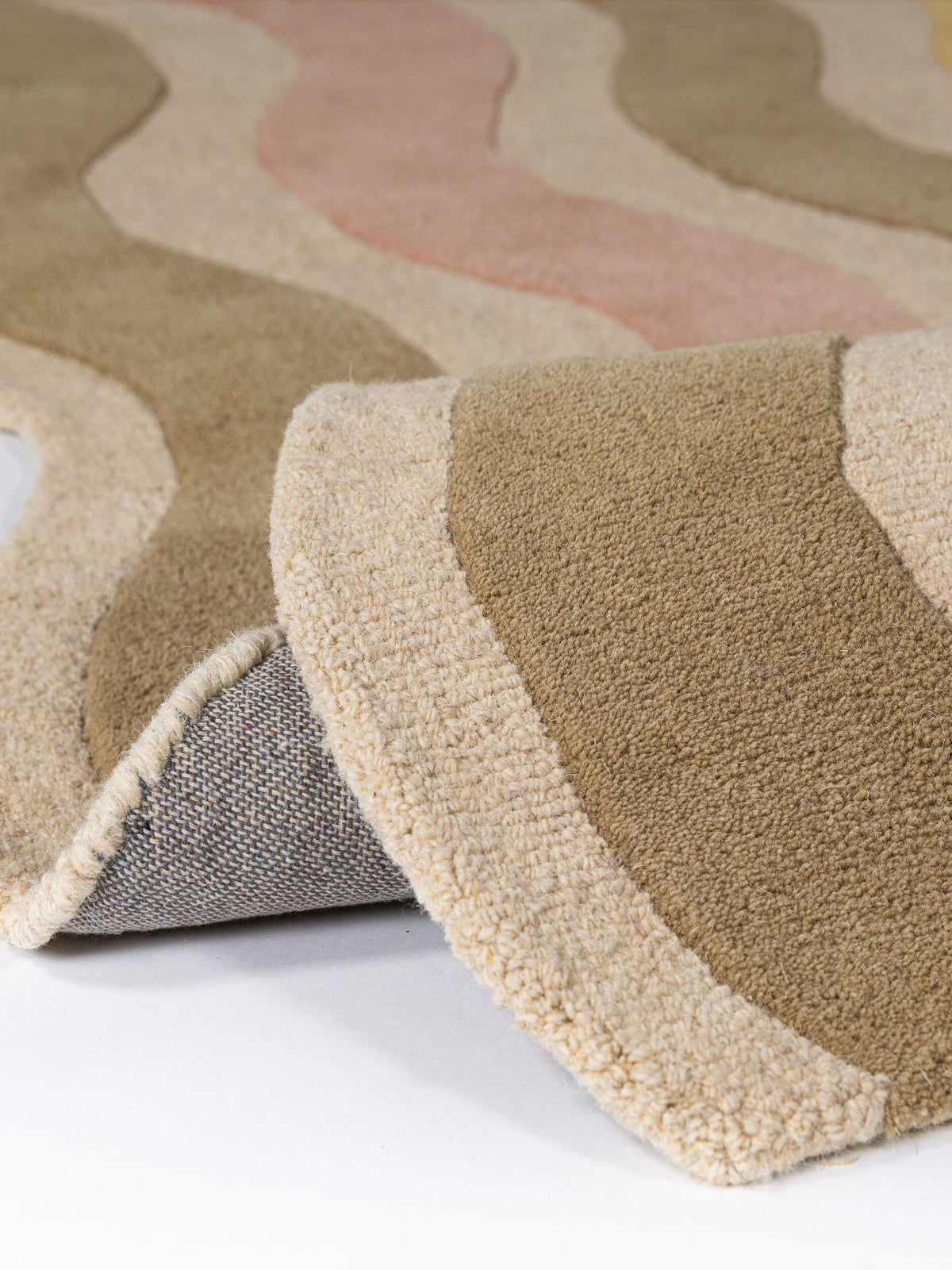 Teppich Natur-Rot Läufer WOOL Einrichtung Wohnidee Bodenbelag MONNOW_
