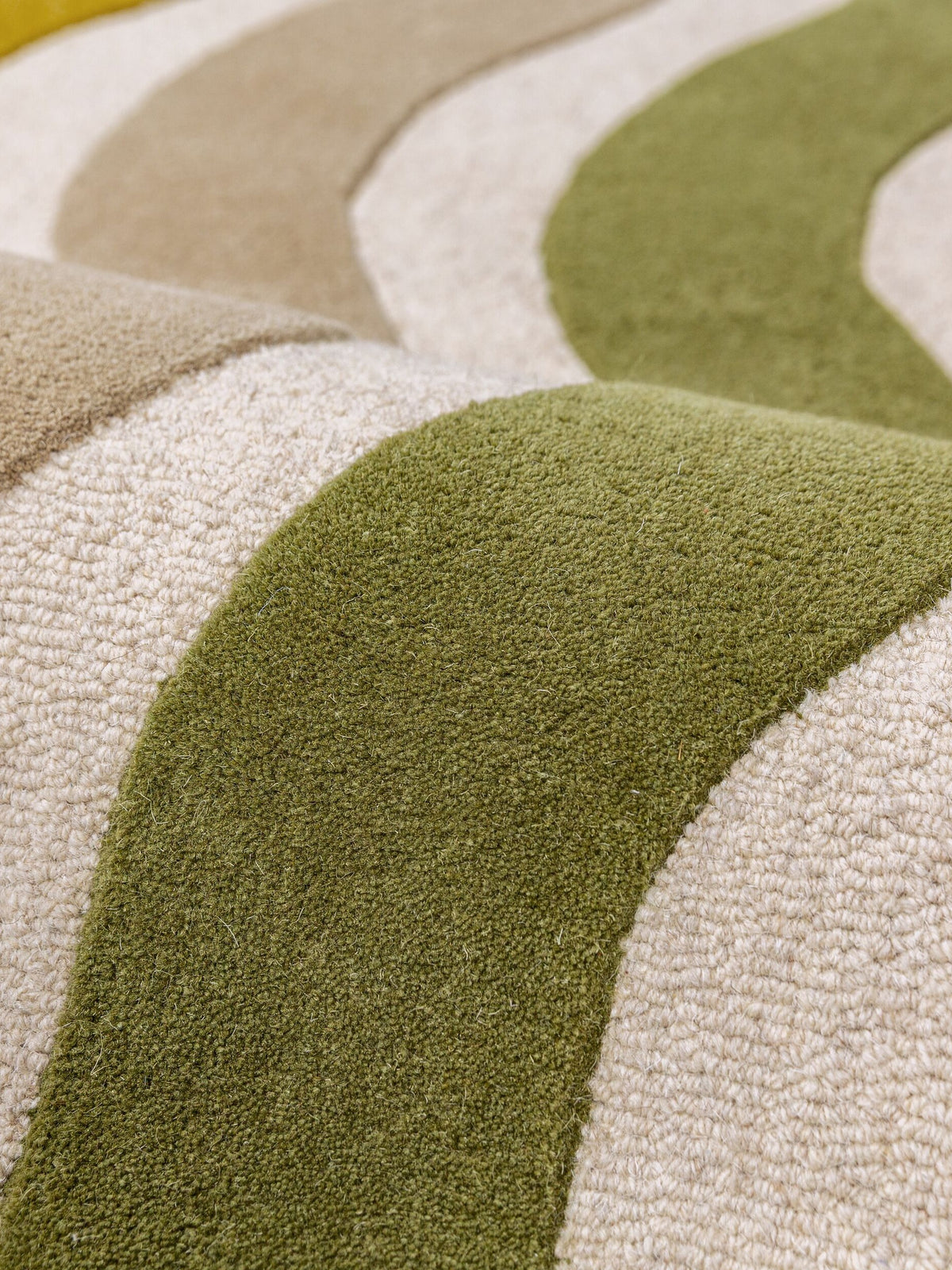 Teppich Erdtöne-Grün Läufer WOOL Raumgestaltung Inneneinrichtung MONNOW_