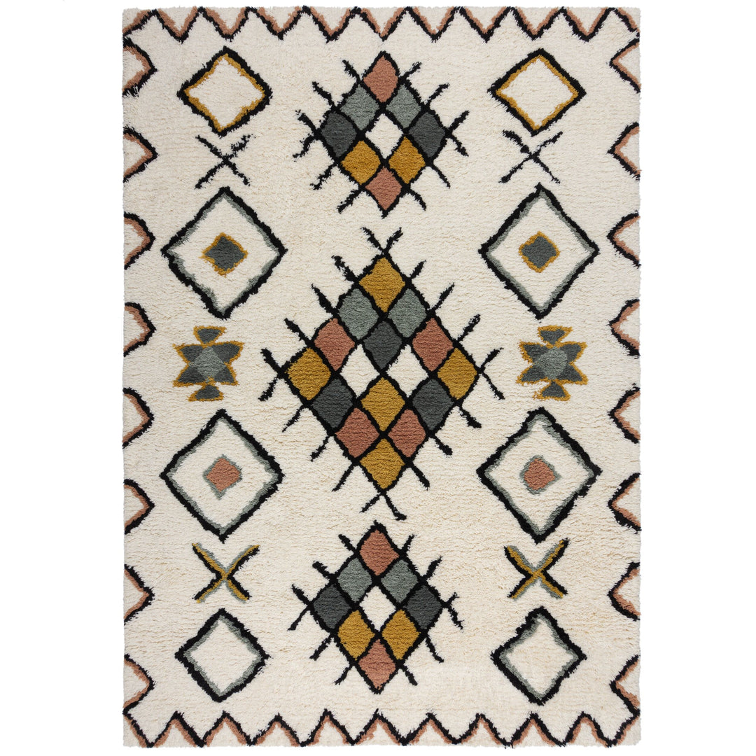 Hochflor Teppich Zottelig aus Wolle - Berber Stil - Shaggy_Rechteckig_