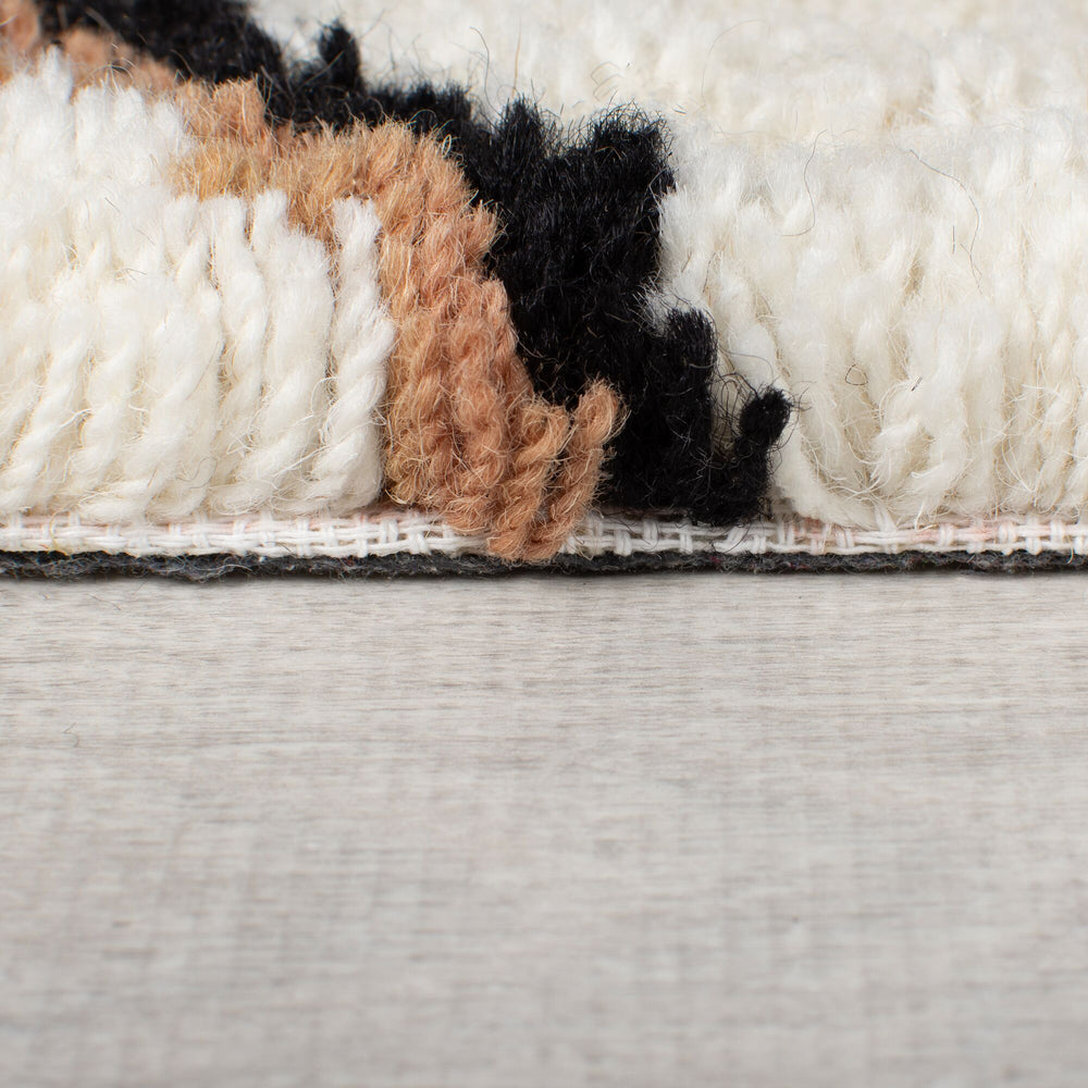 Wollteppich Zottelig Berber-Stil Handgetuftet Weich Fußbodenheizung geeignet_Rechteckig_