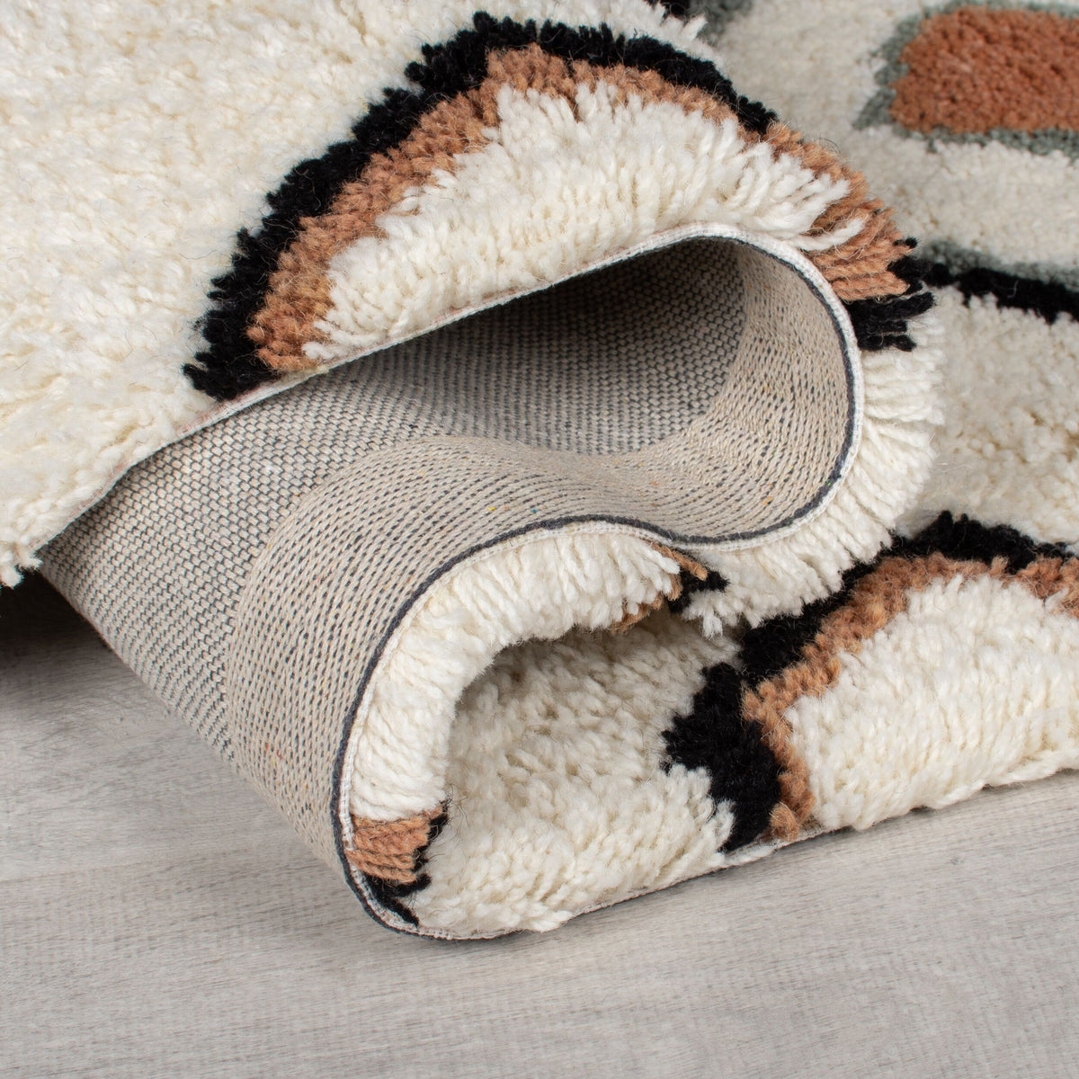 Hochflor Teppich Zottelig aus Wolle - Berber Stil - Shaggy Rechteckig