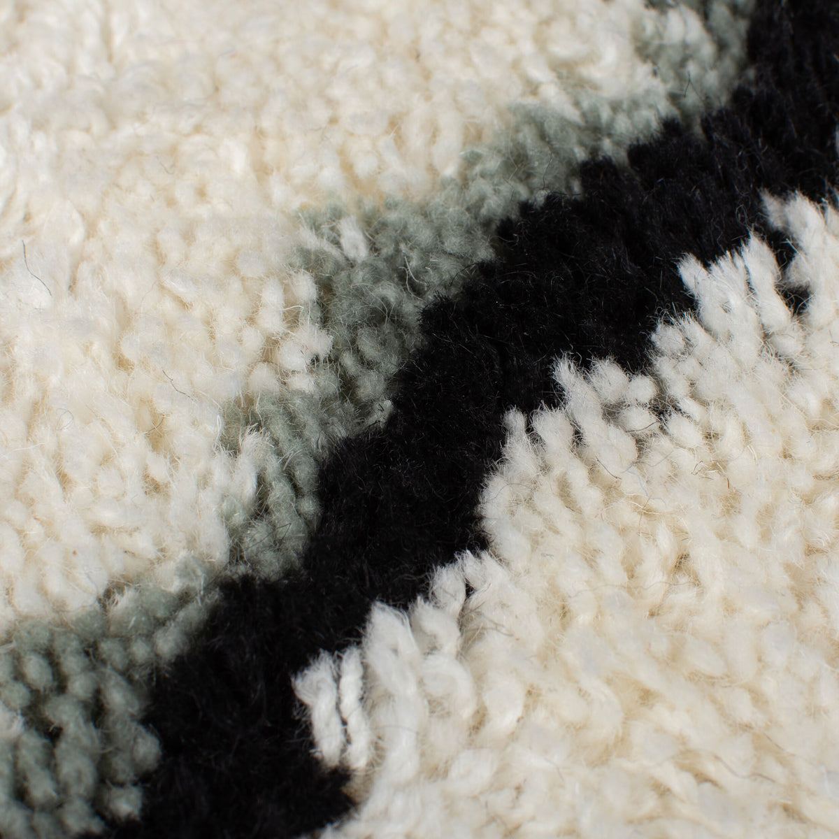 Hochflor Teppich Zottelig aus Wolle - Berber Stil - Shaggy Multicolor Rechteckig