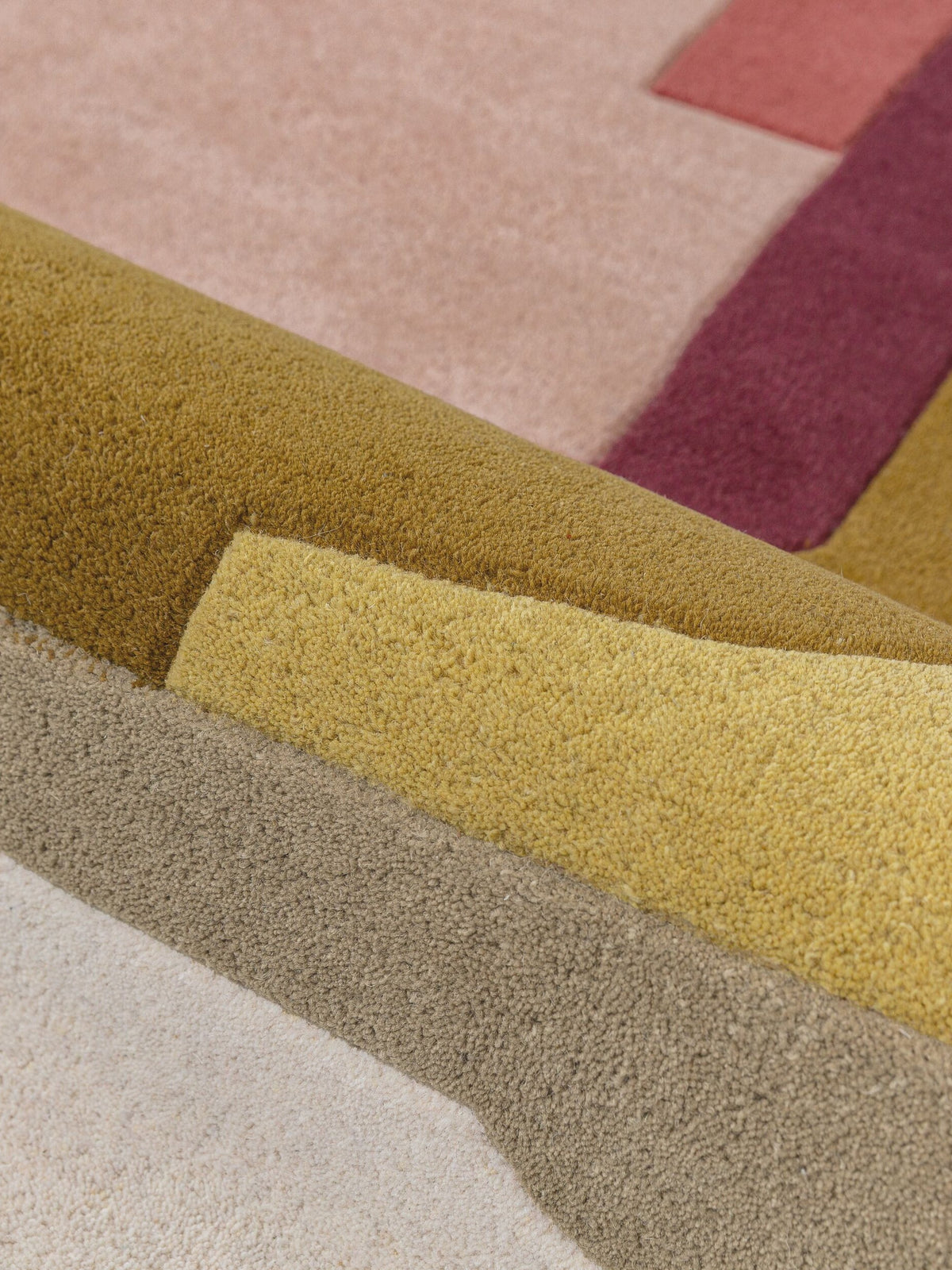 Teppich Multi rechteckig WOOL Raumgestaltung Inneneinrichtung DIBBIN_