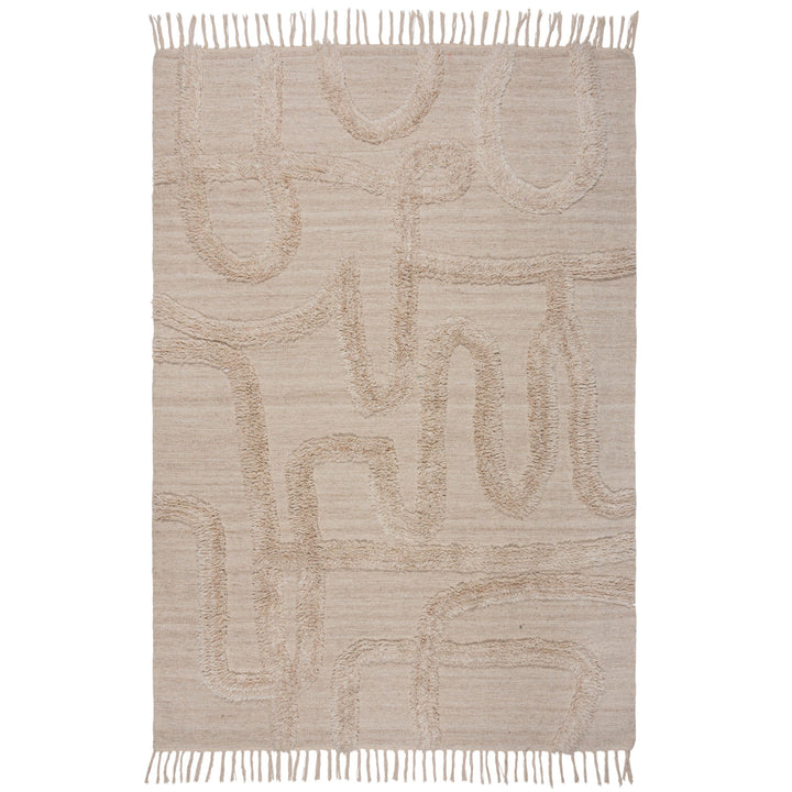 Teppich Hoch-Tief Struktur Modern Abstrakt Natur - Schlafzimmer_Rechteckig_