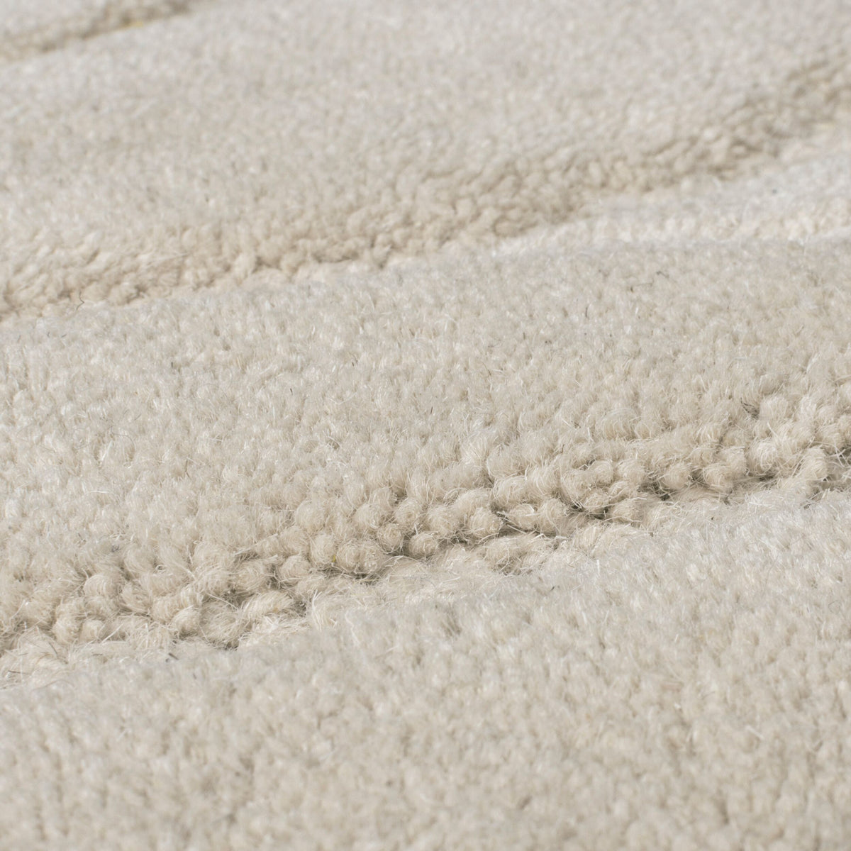 Wollteppich Wellen Abstrakt - Wohnzimmer Beige Läufer