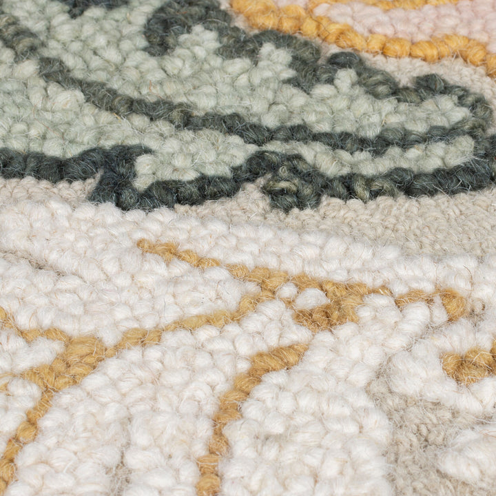 Wollteppich Shaped Botanisch Floral - Wohnzimmer_Hellrosa_Läufer_