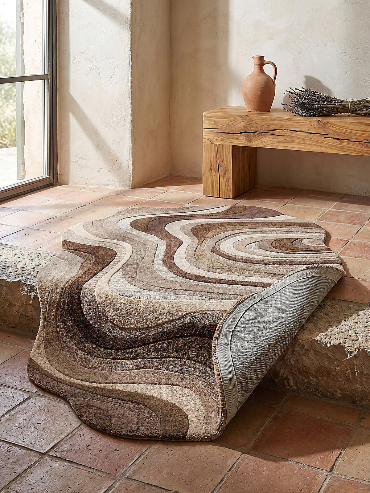 Teppich Natur oval Editorial Styling_