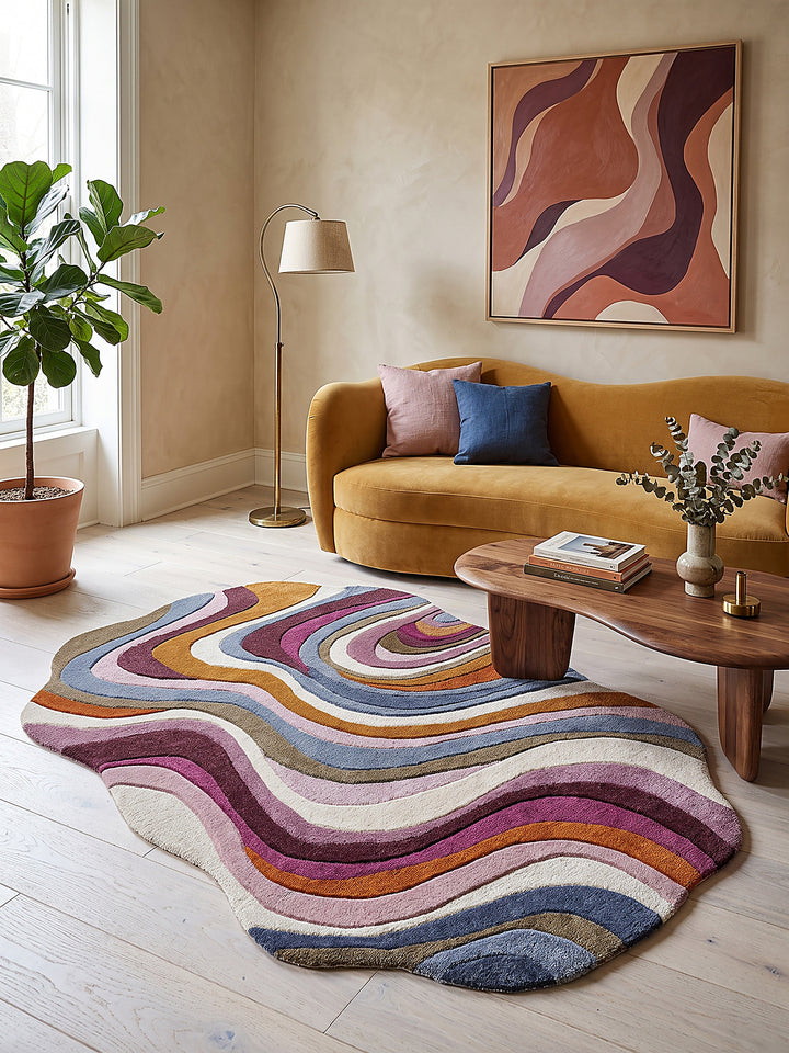 Teppich Multi Farbdetail Muster_