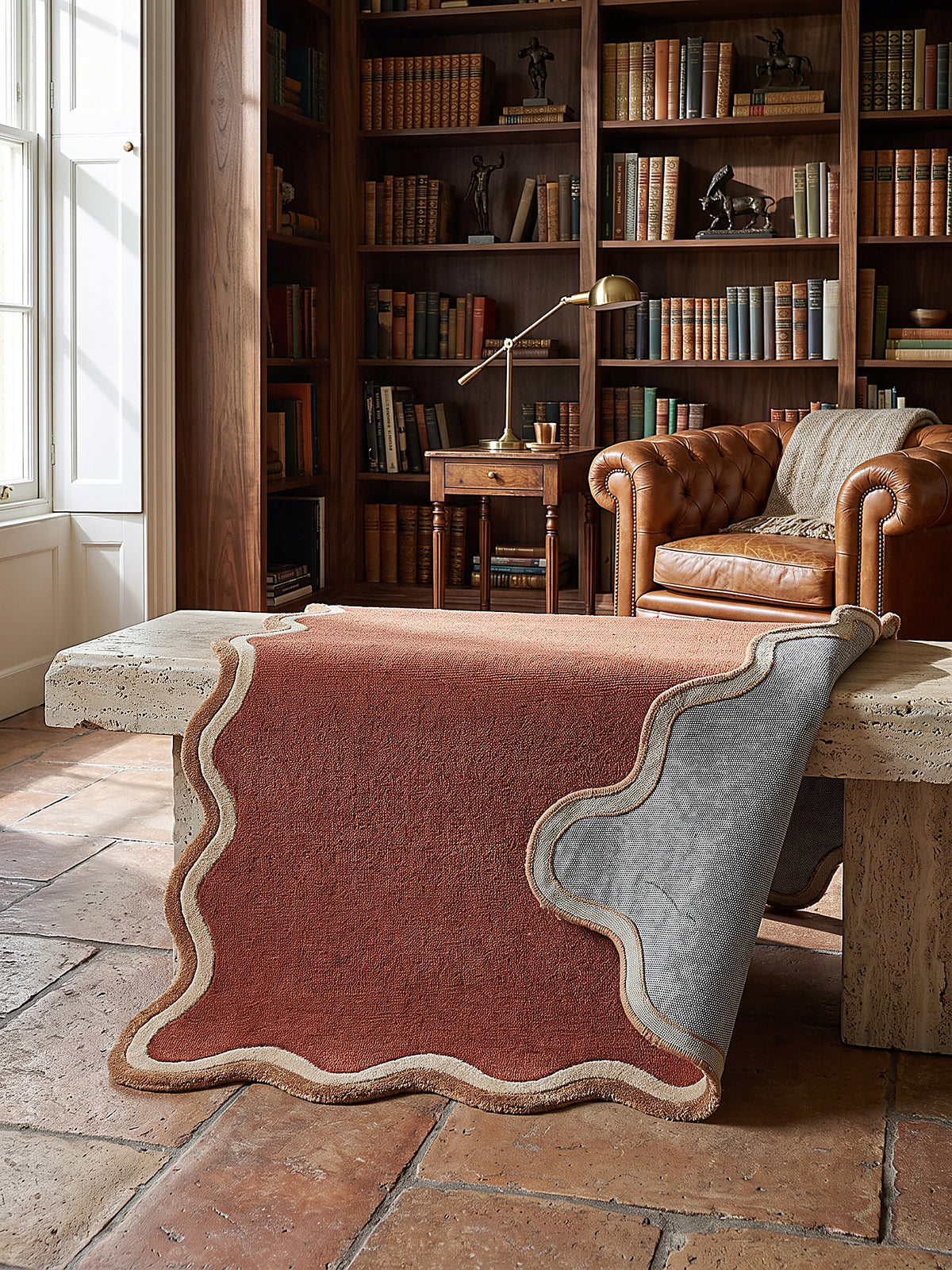 Teppich Terrakotta rechteckig Editorial Styling_