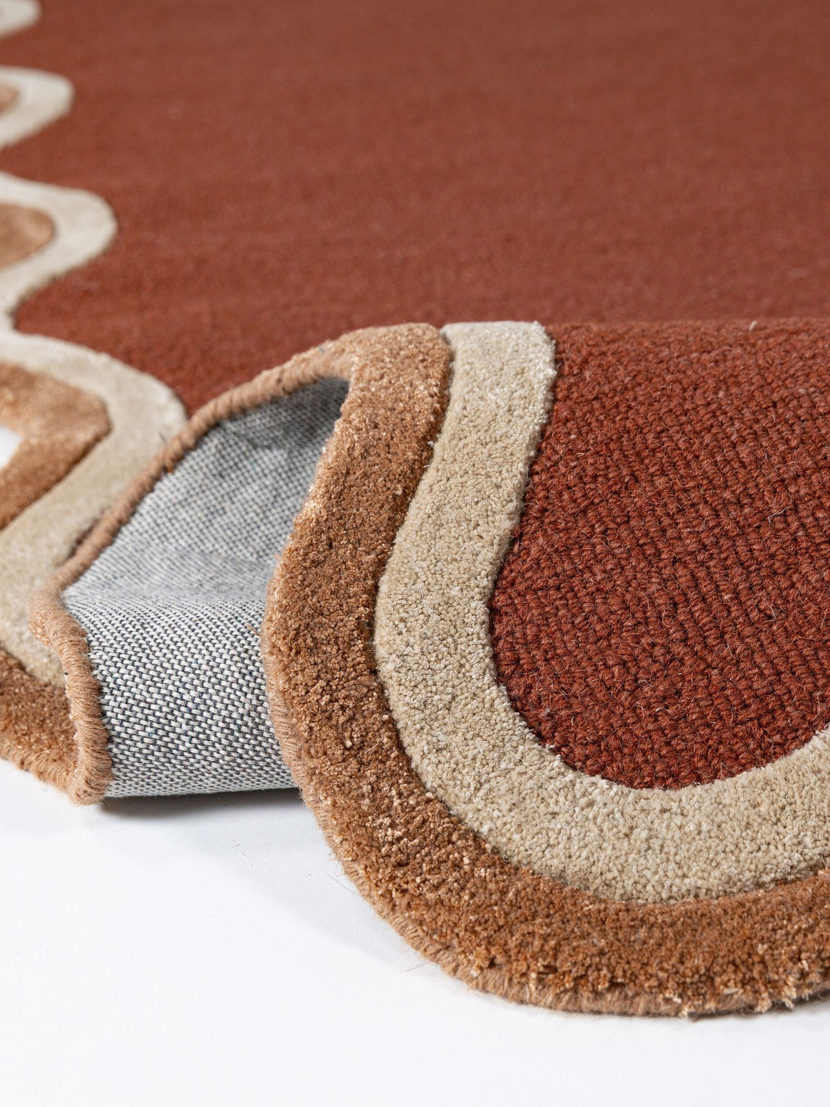 Teppich Terrakotta rechteckig VISCOSE Einrichtung Wohnidee Bodenbelag ALHAM