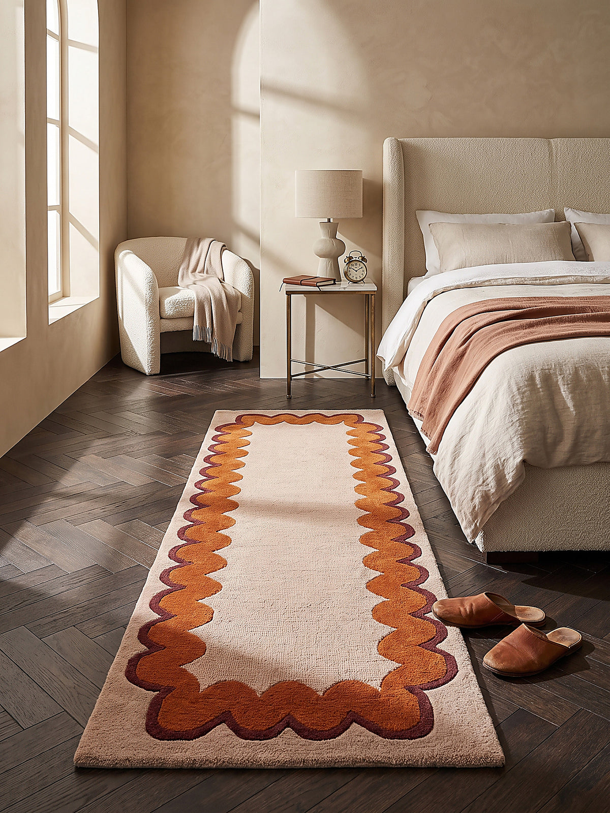Teppich Orange Textur Nahaufnahme