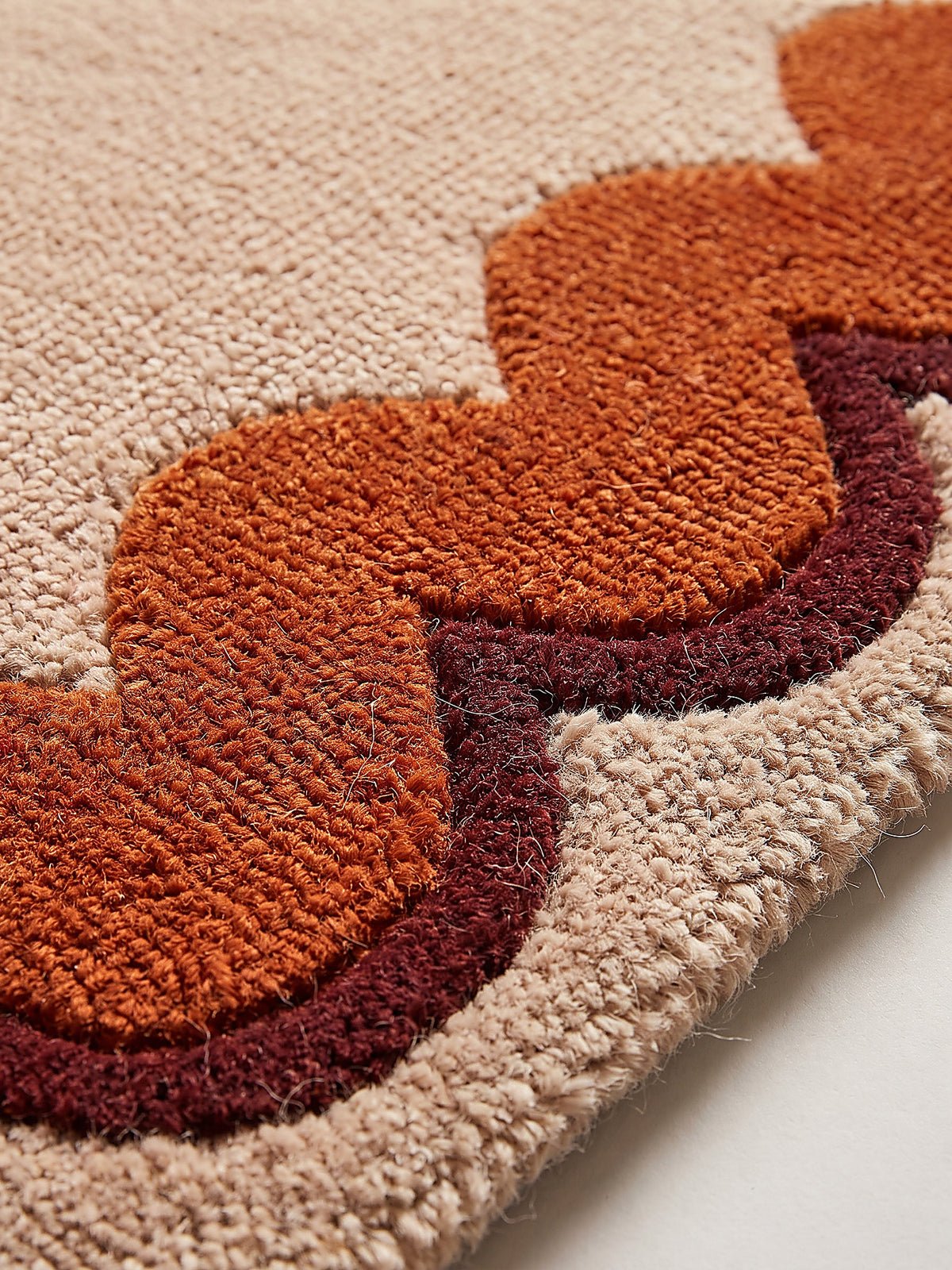 Teppich Orange Webstruktur Nahaufnahme_