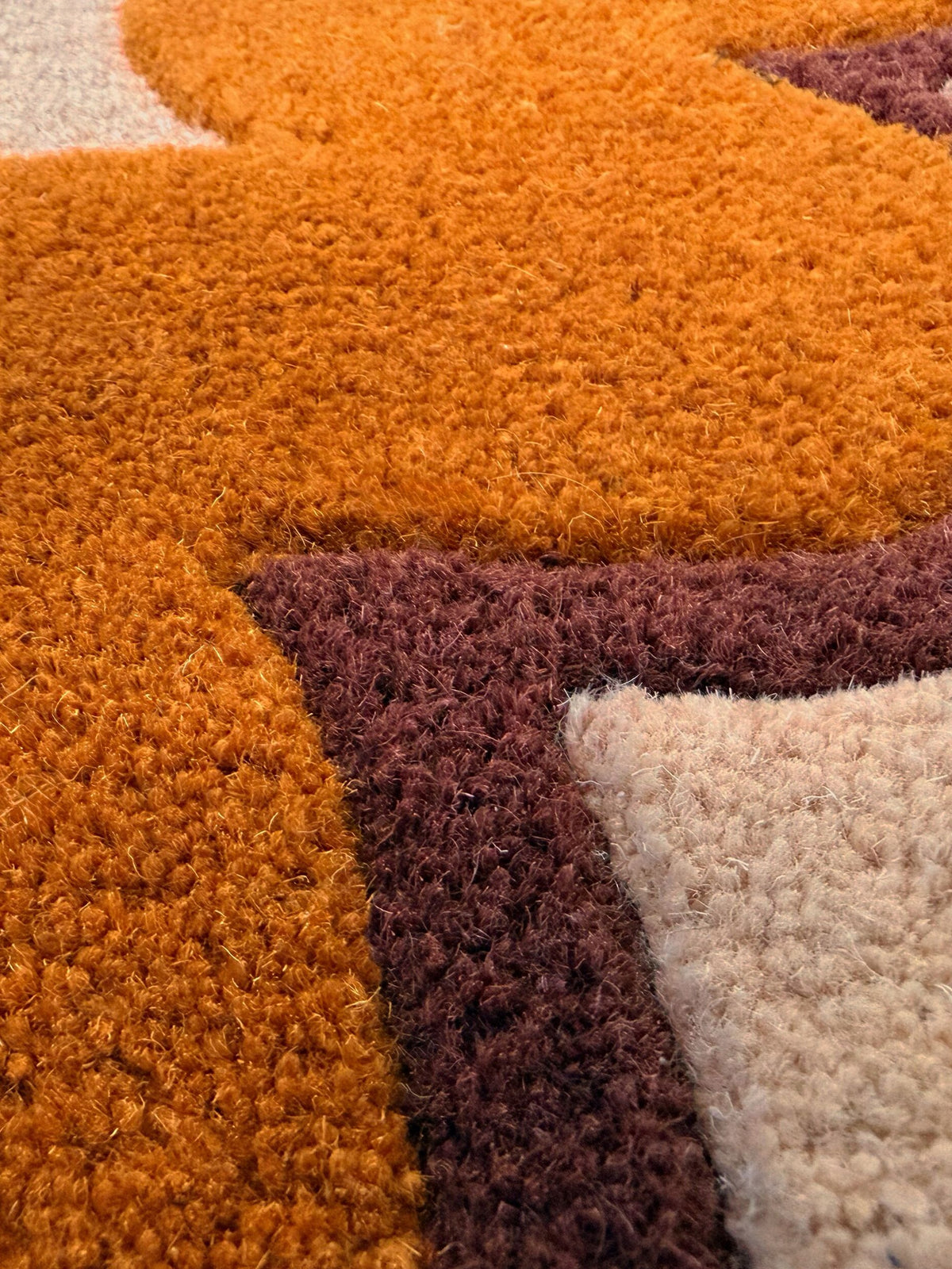 Teppich Orange Läufer WOOL Raumgestaltung Inneneinrichtung WAVENEY_