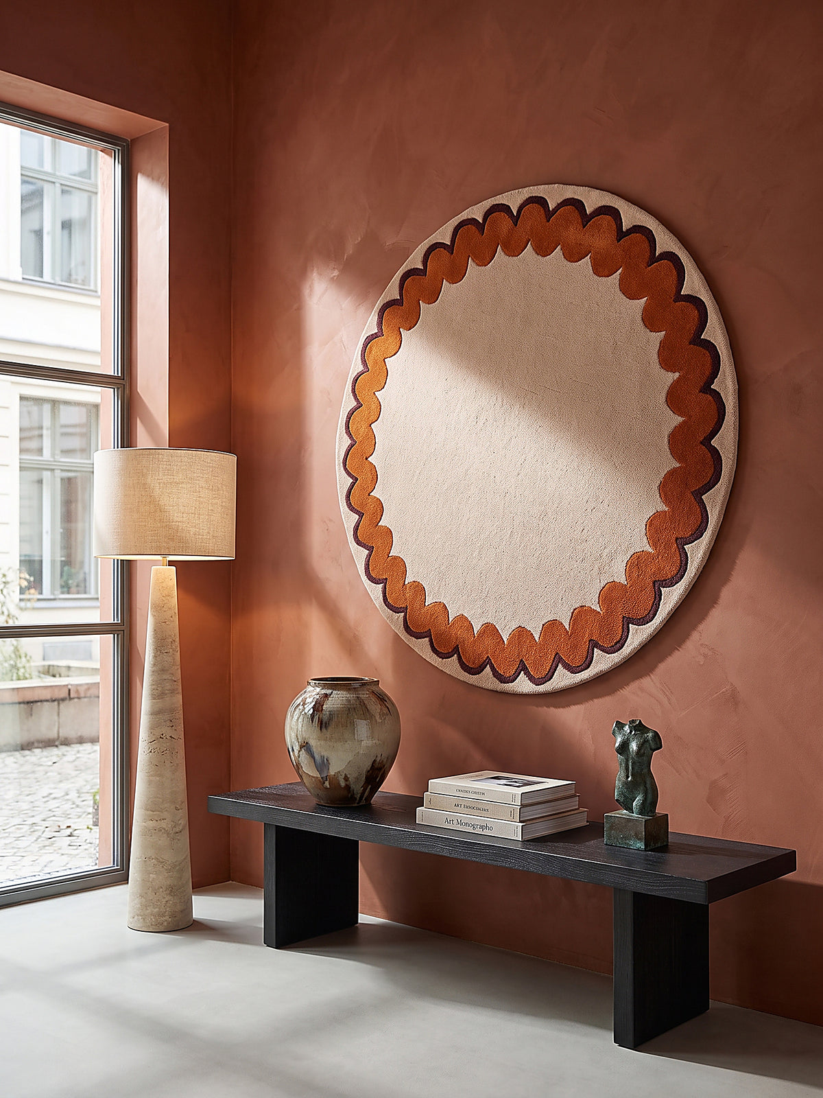 Teppich Orange als Wandteppich_