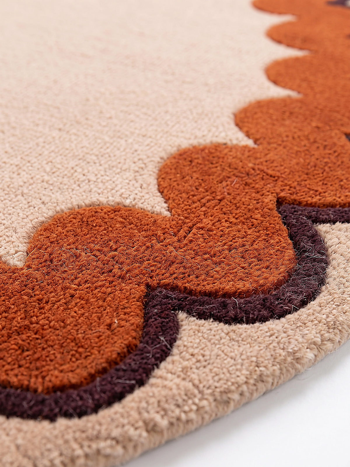 Teppich Orange Farbdetail Muster_