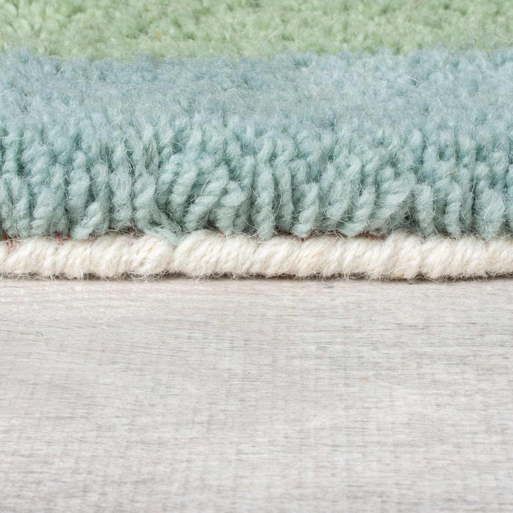 Wollteppich zottelig geometrisch handgetuftet weich und pflegeleicht_Rechteckig_