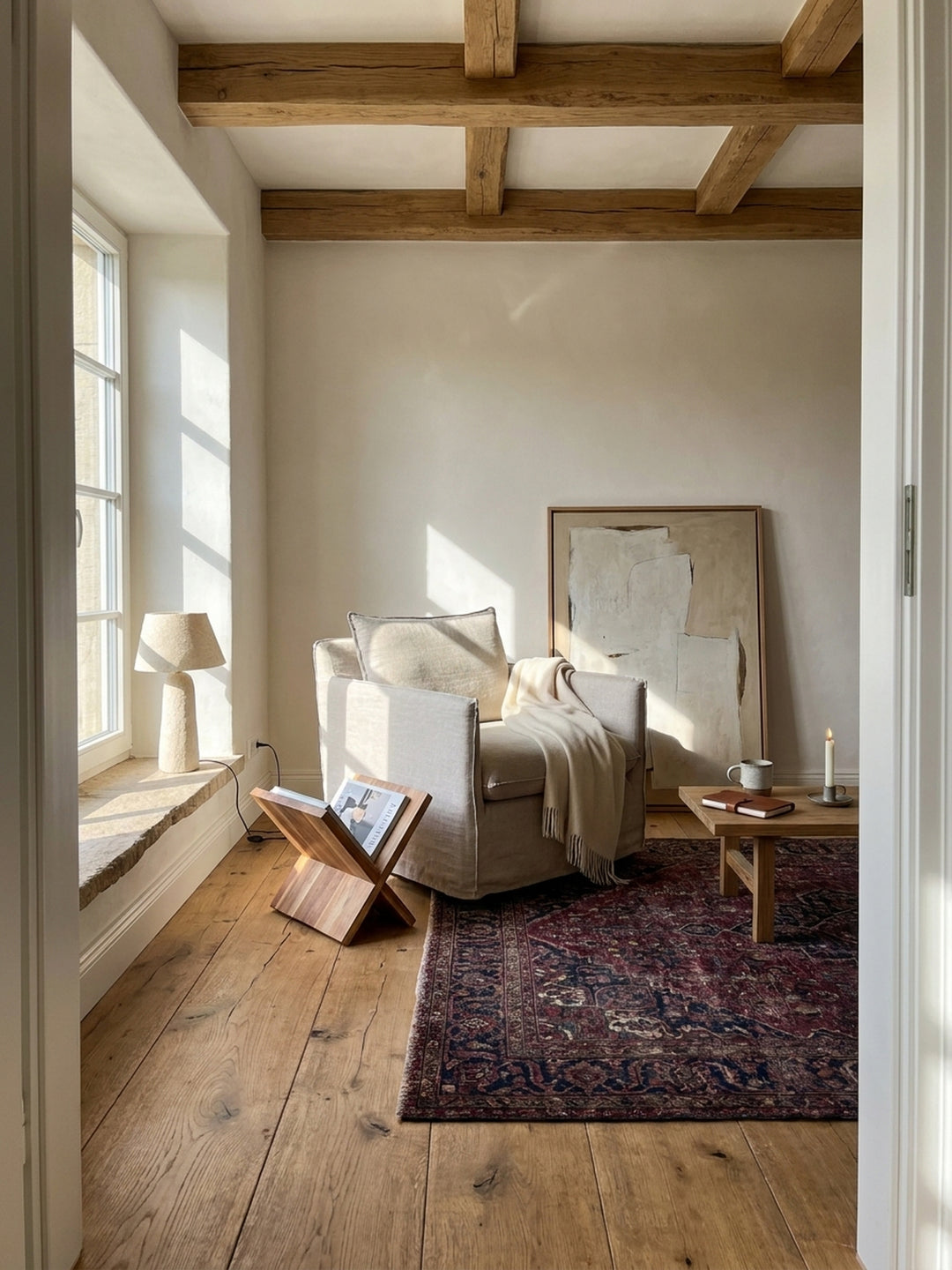 Zeitungsständer Akazie Massivholz natur 29x28x31 cm in warmem modernem Wohnzimmer Einrichtung Design Möbel hochwertig modern stilvoll einrichten Wohnen Interior Zuhause elegant Premium_