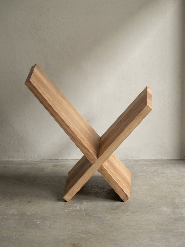 Zeitungsständer Akazie Massivholz natur 29x28x31 cm für Wohnzimmer Design Möbel modern hochwertig stilvoll robust langlebig Wohnen Einrichtung Interior Zuhause elegant Premium zeitgenössisch_