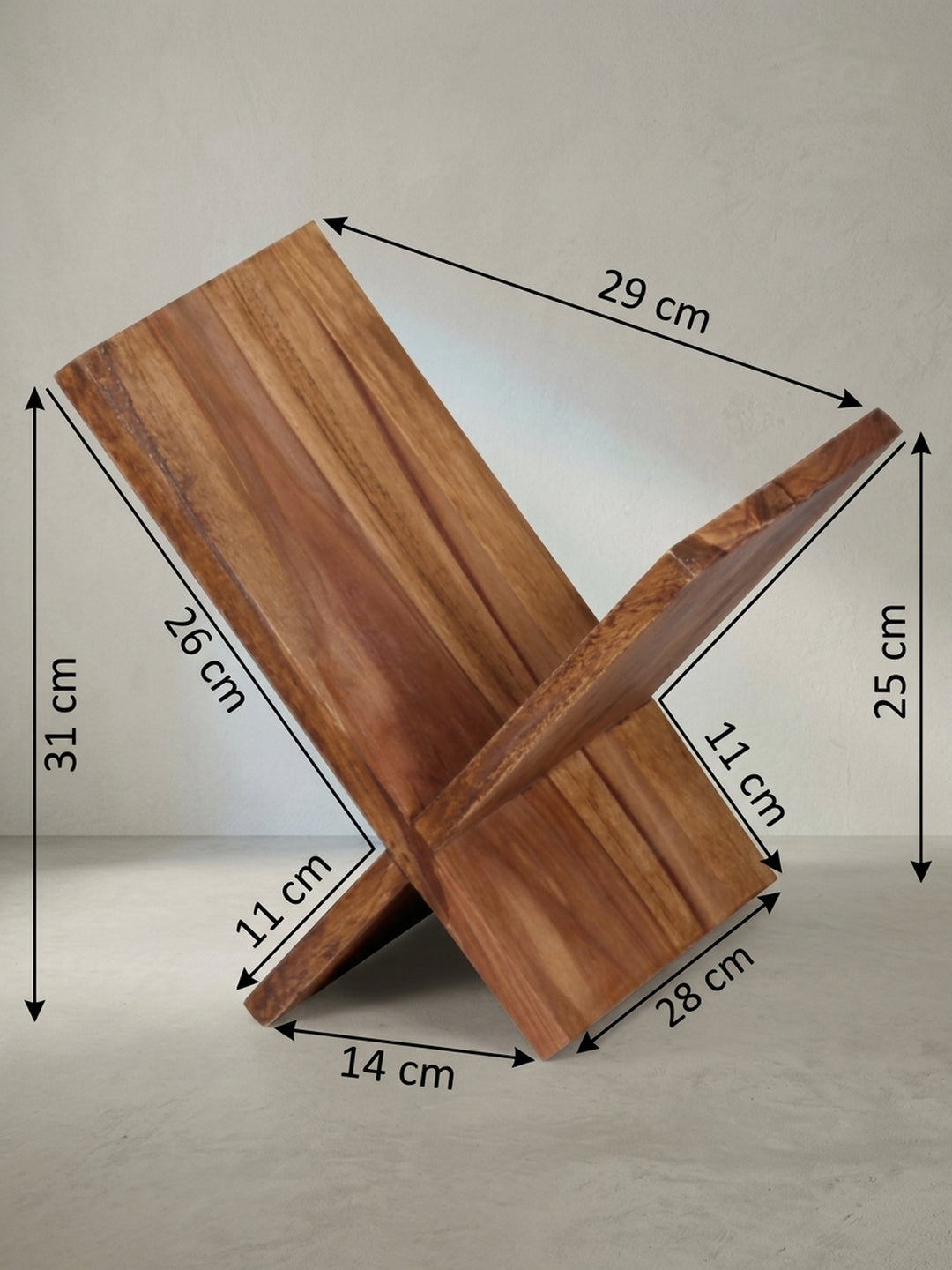 Zeitungsständer Sheesham Massivholz natur Design modern 29x28x31 cm Möbel Einrichtung Wohnzimmer (Lese-Ecke) stilvoll zeitgenössisch elegant Wohnen Interior Zuhause hochwertig Premium robust_
